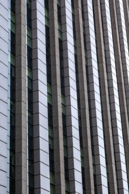 Sao Paulo, Brezilya 'daki Paulista Bulvarı' ndaki konut binasının soyut cephesi.