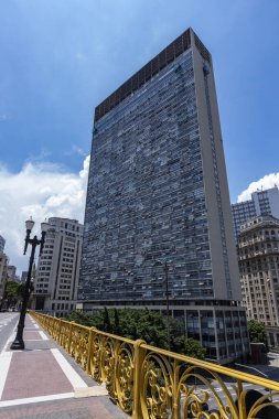  View of Santa Ififenia or Efigenia Viaduct in downtown Sao Paulo, Brazil clipart