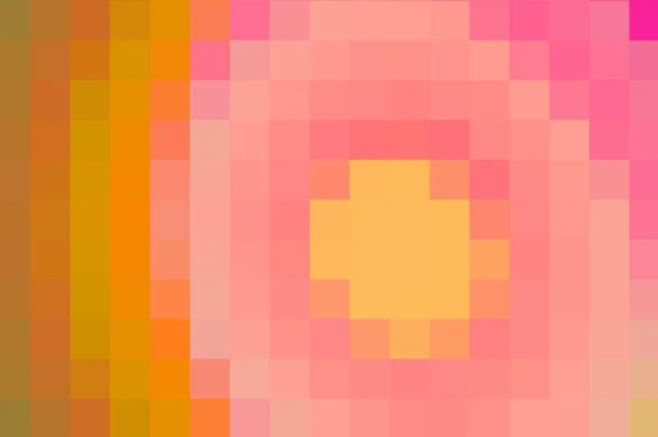 Pixel Amarelo Rosa Laranja Marrom Camadas — Fotografia de Stock