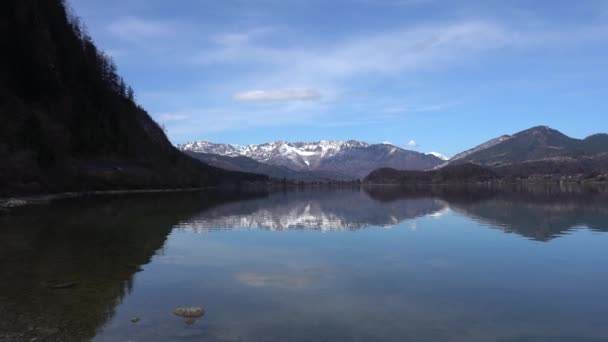 Bad Goisern Rakousko Březen 2023 Krásný Výhled Město Mountain Lake — Stock video