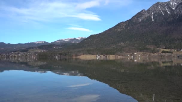 Bad Goisern Avusturya Mart 2023 Güzel Şehir Manzarası Mountain Gölü — Stok video