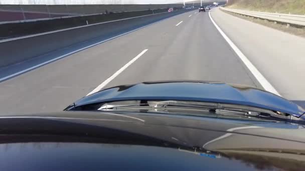 Austria Autobahn Marzo 2023 Auto Muovono Lungo Autostrada Vista Della — Video Stock