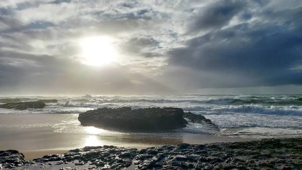 Фелия Магоито Синтра Португалия Март 2023 Года Вид Океан Скалы — стоковое фото