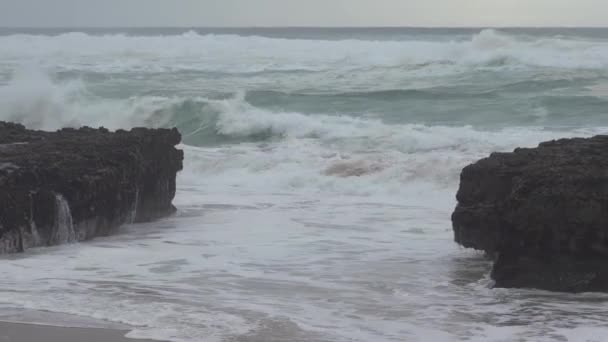 Praia Magoito Sintra Portugal März 2023 Blick Auf Das Meer — Stockvideo