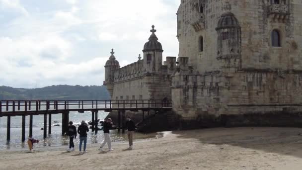Португалія Лісабон Березня 2023 Вид Сад Торре Белм Прикраса Міста — стокове відео