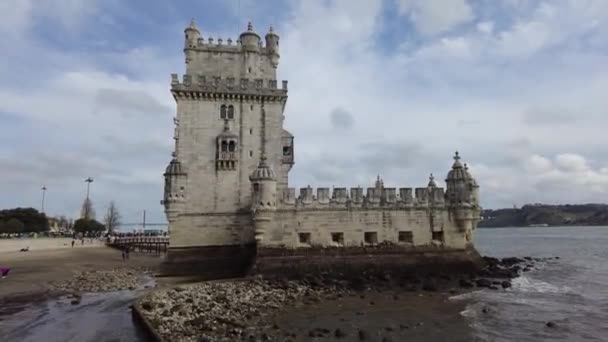 Portugal Lisbon Maret 2023 Pemandangan Kebun Torre Belm Marka Tanah — Stok Video