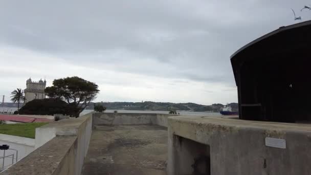 Portugal Lissabon März 2023 Blick Auf Die Festung Des Großen — Stockvideo