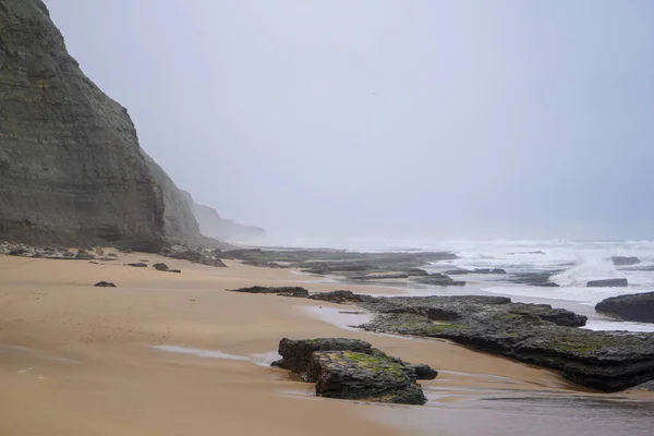 Praia Magoito Sintra Portogallo Marzo 2023 Veduta Dell Oceano Rocce — Foto Stock