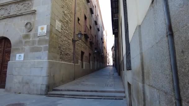 Espanha Madrid Março 2023 Vista Das Ruas Cidade Casas Antigas — Vídeo de Stock
