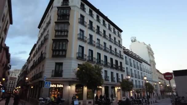 Spain Madrid March 2023 Walking Streets City Central Street People — 비디오