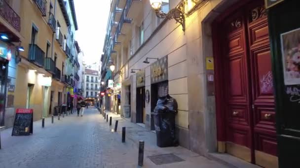 Spain Madrid March 2023 Walking Streets City Central Street People — Video