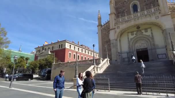 Spain Madrid March 2023 Royal Church Saint Jerome Iglesia San — Video Stock