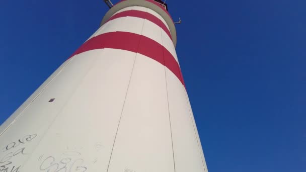 Neusiedl Podersdorf See Burgenland Austria March 2023 View Lighthouse Wooden — Stock videók
