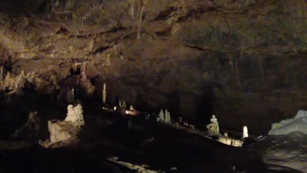 Blansko District Tsjechië Februari 2023 Grotten Van Punkva Grotten Moravische — Stockvideo