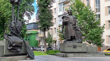 Ukraine, Kyiv - June 24, 2024: View of the city sights. Monument to Pylyp Orlik. To the founder of the Constitution of Ukraine in Kyiv. clipart