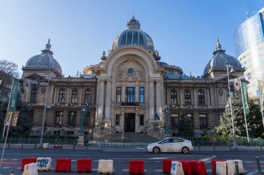 Bükreş, Romanya, 18 Ocak 2025: MSK Banka binası (Tasarruf ve Mevduat Evi)).