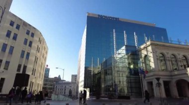 Bükreş, Romanya 18 Ocak 2025: Novotel Bükreş Şehir Merkezi binasının manzarası 