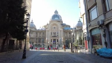 Bükreş, Romanya 18 Ocak 2025: MSK banka binası (Tasarruf ve Yatırımlar Evi)). 