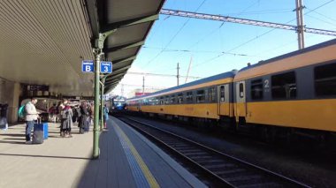 Brno, Çek Cumhuriyeti - 1 Şubat 2025: REGIOJET Treni yolcuları