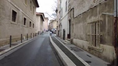 Marsilya, Fransa - 2 Şubat 2025: Şehir caddesi manzarası. Sokak 7, Şövalye Paul.