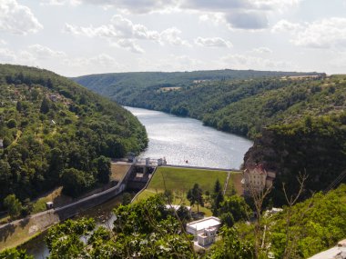 Znojmo, Czech Republic - August 10, 2025: Cityscape. Urban architecture. View of the dam.
