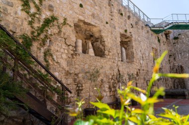 KRK Island, Croatia - April 19, 2025: Cityscape. View of Frankopan Castle.