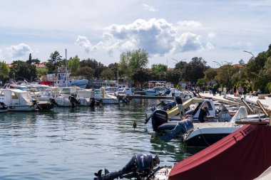 KRK Island, Croatia - April 19, 2025: Cityscape. View of Frankopan Castle