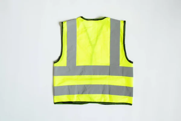Світловідбиваючий Жилет Дітей Білому Тлі Спеціальний Одяг Безпеки — стокове фото