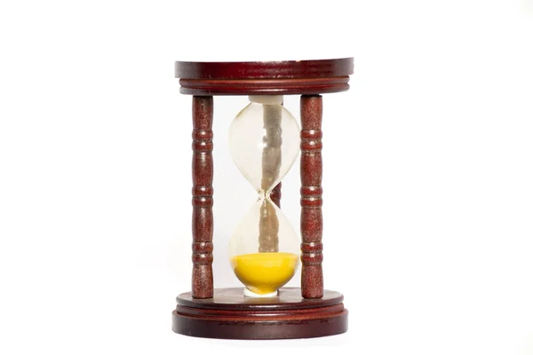 Old Hourglass White Background Stock Image