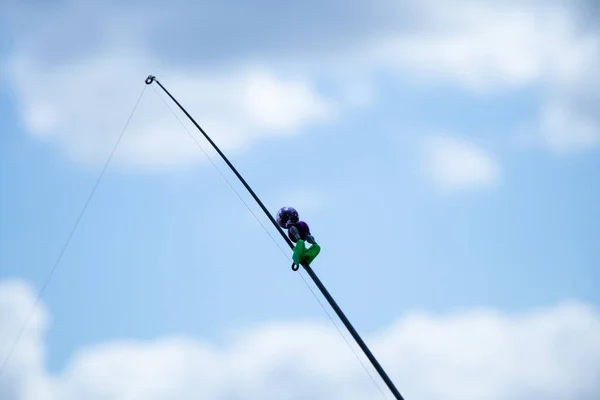 Caña Pescar Primer Plano Anillo Línea Pasatiempo Ocio — Foto de Stock