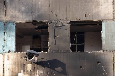 Ukrayna 'nın Dnepr kentindeki bir Rus füzesi tarafından imha edilen bir doğum hastanesi 12 / 29 / 2023 Ukrayna' daki büyük bir füze saldırısı sırasında