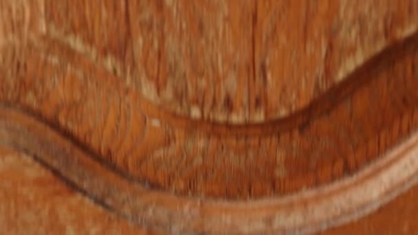 Braune Alte Schmutzige Holzschränke Als Hintergrund Nahaufnahme — Stockvideo