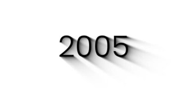 2000 'den 2025' e kadar olan yıl sayacı koyu gölgeli, yılın zamanlayıcısı
