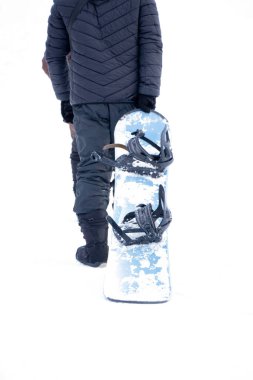 Snowboardcu Ukrayna 'da snowboard, kış sporları, kış tatilleri