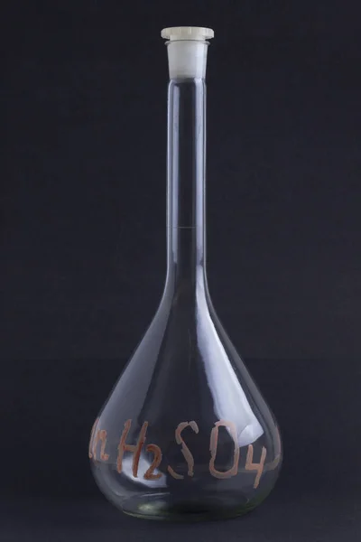 Laboratoriumglas Met Zwavelzuur Corrosieve Chemische Stof — Stockfoto