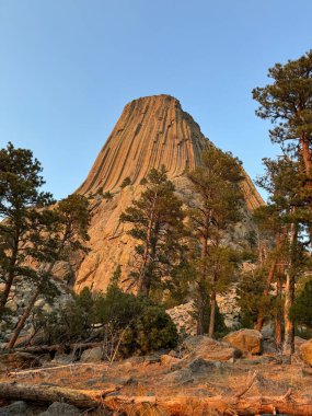 Ulusal Anıt - Şeytani Kule. Crook County, Wyoming, ABD
