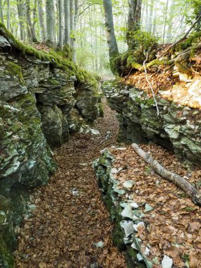I. Dünya Savaşı sırasında İtalyan ordusu tarafından Venedik 'in Dolomite bölgesinde siper kazıldı.