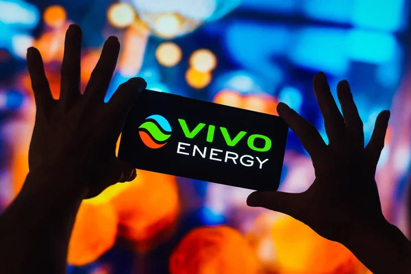 2022 브라질 Vivo 에너지 스마트폰 화면에 — 스톡 사진