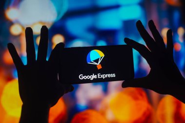 31 Ekim 2022, Brezilya. Bu resimde, Google Express logosu bir akıllı telefon ekranında görüntülenir