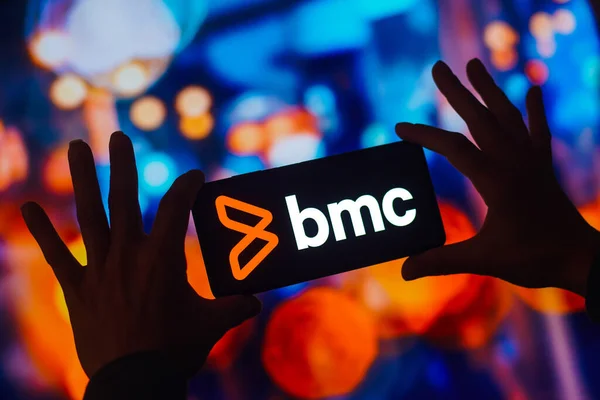 Листопада 2022 Року Бразилія Цій Ілюстрації Логотип Bmc Software Відображається — стокове фото