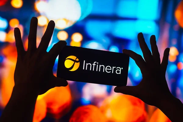 Листопада 2022 Року Бразилія Цій Фотографії Логотип Infinera Corporation Відображається — стокове фото