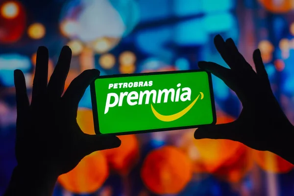 Kasım 2022 Brezilya Resimde Petrobras Premmia Logosu Akıllı Telefon Ekranında — Stok fotoğraf