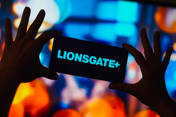 Novembre 2022 Brésil Dans Cette Illustration Photo Logo Lions Gate — Photo