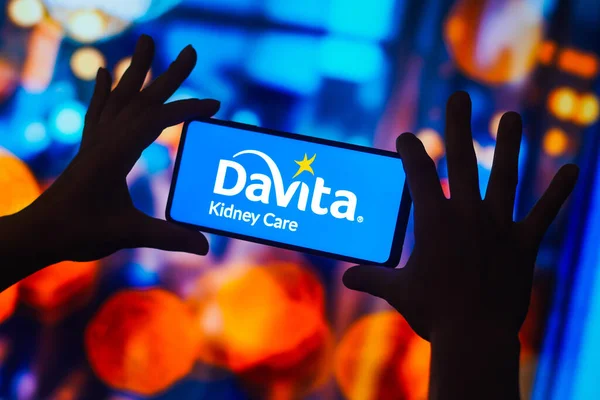 November 2022 Brazilië Deze Foto Illustratie Wordt Het Davita Logo — Stockfoto