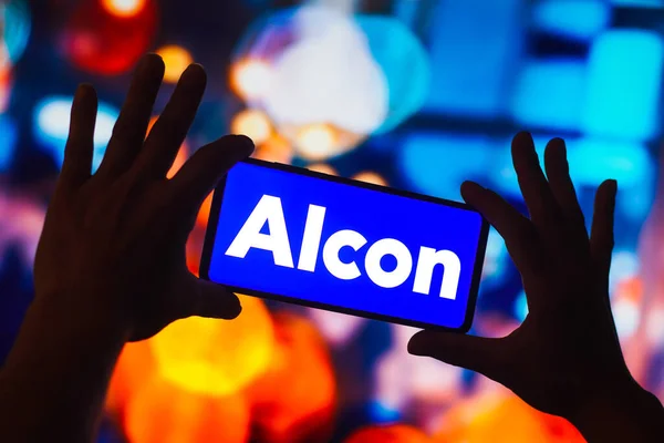November 2022 Brasilien Dieser Foto Illustration Wird Das Alcon Logo — Stockfoto