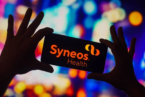 November 2022 Brazilië Deze Foto Illustratie Wordt Het Syneos Health — Stockfoto