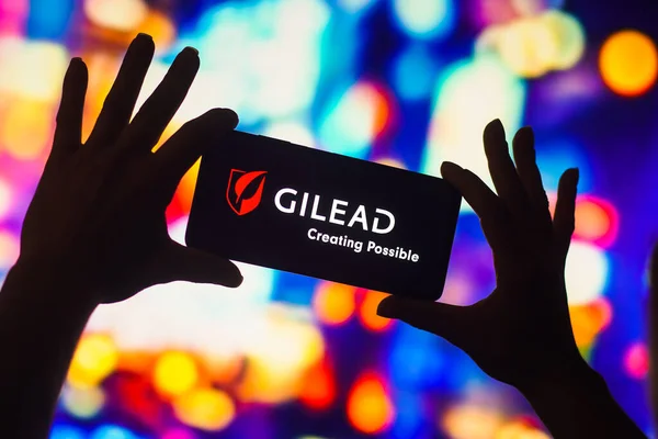 Décembre 2022 Brésil Dans Cette Illustration Photo Logo Gilead Sciences — Photo