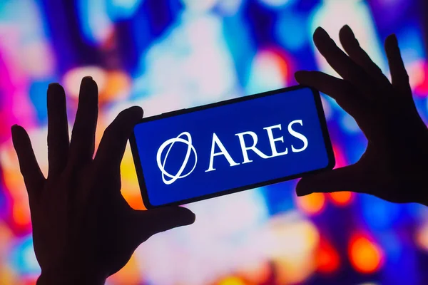 Décembre 2022 Brésil Sur Cette Illustration Photo Logo Ares Management — Photo