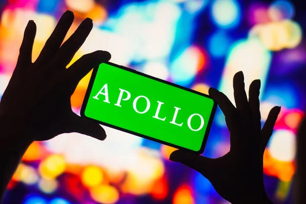 December 2022 Brazil Photo Illustration Apollo Global Management Logo Displayed — Stock Photo, Image