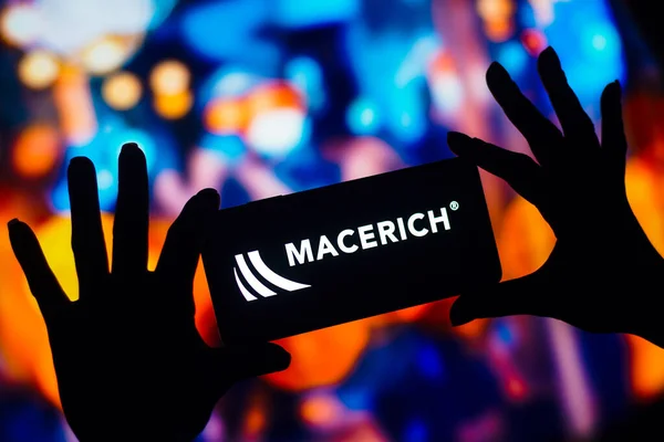 2022年12月20日 ブラジル この写真のイラストでは Macerichのロゴがスマートフォンのモバイル画面に表示されています — ストック写真